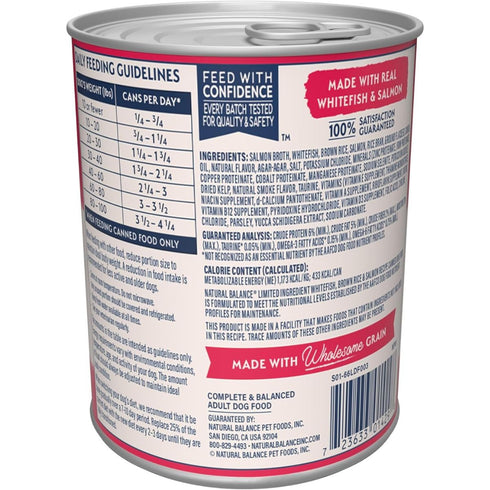 Natural Balance L.I.D. Whitefish Brown Rice & Salmon Wet Cat Food 13oz Poudre Pet & Feed Supply 3